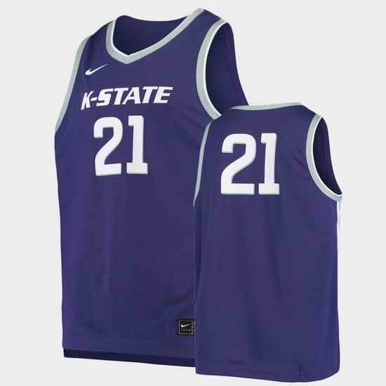 Men Kansas State Wildcats Replica Purple Basketball Jersey